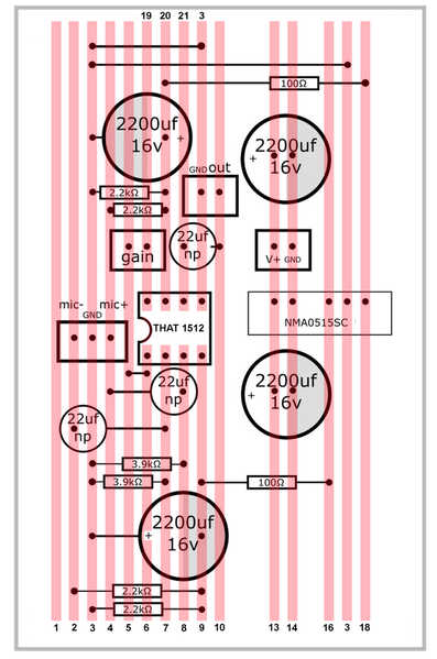 Parts List & Stripboard Template V1