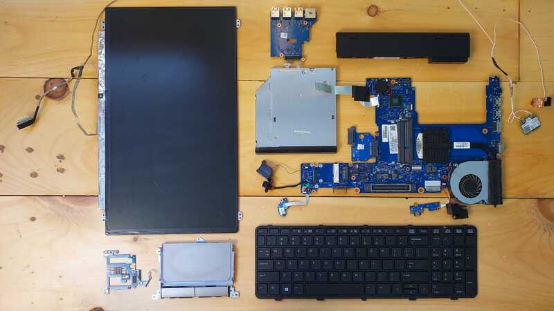 disassembled laptop disassembled laptop